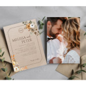 Invitation Vintage Brown | Mariage d'hiver d'automne