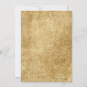 Invitation Vintage brun roux mariage marié Groom (Dos)