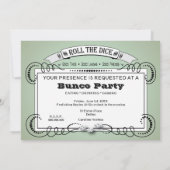 Invitation vintage Bunco Dice (Dos)