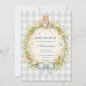 Invitation Vintage Bunny Garden Baby Shower (Devant)