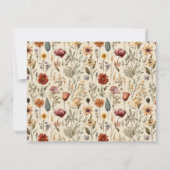 Invitation Vintage Burgundy Wildflower Stationery Note Card (Dos)