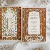 Invitation Vintage Burnt Orange Mariage