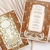 Invitation Vintage Burnt Orange Mariage