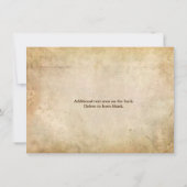 Invitation Vintage cadre en dentelle rustique Enregistrer la (Dos)