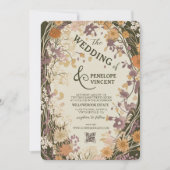 Invitation Vintage cadre floral (Devant)