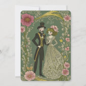 Invitation Vintage cadre floral (Dos)