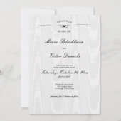 Invitation Vintage cadre gothique noir et blanc Roycroft (Dos)