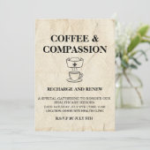 Invitation Vintage | café & compassion (Debout devant)