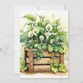 Invitation Vintage Calla Lily Illustration Art Anniversaire (Dos)