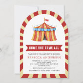 Invitation Vintage Carnival Circus Baby Shower (Devant)