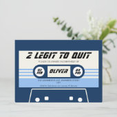 Invitation Vintage cassette garçon deuxième anniversaire (Debout devant)