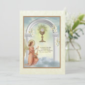 Invitation vintage catholique traditionnelle de (Debout devant)