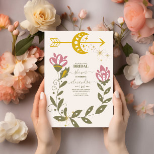 Invitation Vintage Céleste Botanique Fête de Mariage