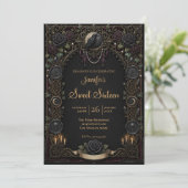 Invitation Vintage céleste gothique Sweet 16 (Debout devant)