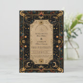 Invitation Vintage Celestial Renaissance Wedding (Debout devant)