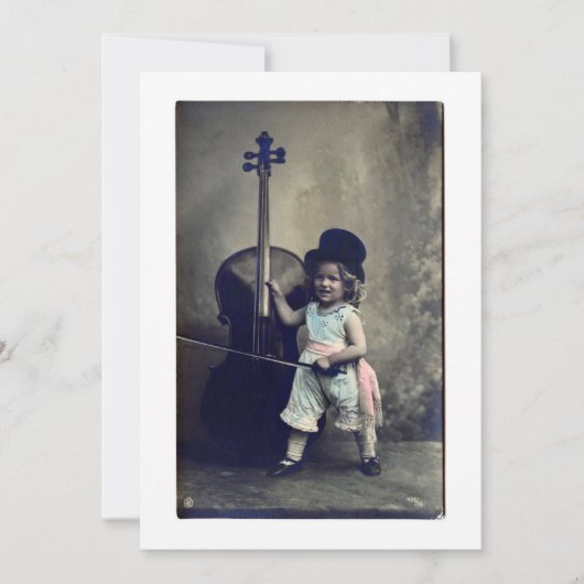Invitation Vintage Cello Girl (Devant)