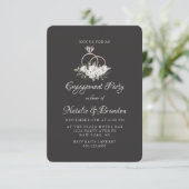 Invitation Vintage Cerise Mariage Cercles (Debout devant)