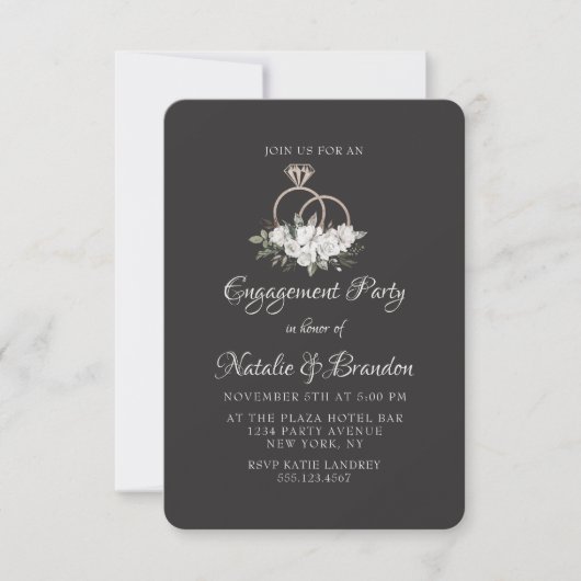 Invitation Vintage Cerise Mariage Cercles (Devant)