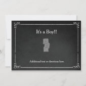 Invitation vintage Chalk Baby shower Chalkboard (Dos)