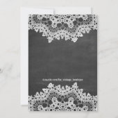 Invitation Vintage Chalkboard Baby Girl Douche (Dos)