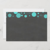 Invitation Vintage Chalkboard Blue Lanterne (Dos)