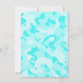 Invitation Vintage Chalkboard; Camo Celeste; Camouflage (Dos)