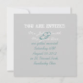 Invitation vintage chapelle de campagne mariage (Dos)