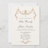 Invitation Vintage Chateau Garden Regency Soft Blush Wedding (Devant)