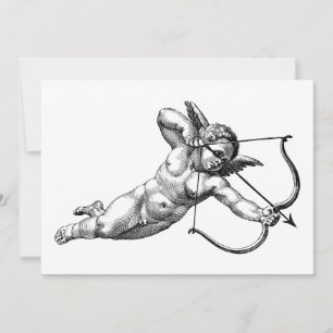Invitation Vintage Cherub Cupid Love
