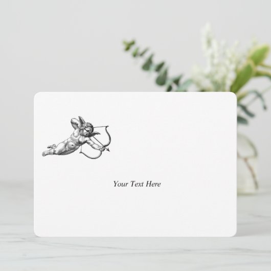 Invitation Vintage Cherub Cupid Love Wedding Celebration (Debout devant)