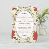 Invitation Vintage Chic Floral (Debout devant)