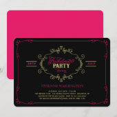 Invitation Vintage Chic Flourish Bachelorette Party Invitatio (Devant / Derrière)
