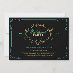 Invitation Vintage Chic Flourish Bachelorette Party Invitatio