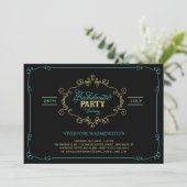 Invitation Vintage Chic Flourish Bachelorette Party Invitatio (Debout devant)
