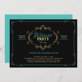 Invitation Vintage Chic Flourish Bachelorette Party Invitatio (Devant / Derrière)