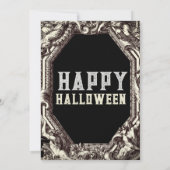 Invitation Vintage Chic Gothique Crâne Halloween Costume Part (Dos)