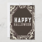 Invitation Vintage Chic Gothique Dark Halloween Costume Party (Dos)
