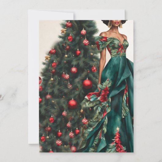 Invitation Vintage Chic Noir Mode (Devant)