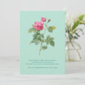 Invitation Vintage Chic Sweet 16 Botanique Floral (Debout devant)