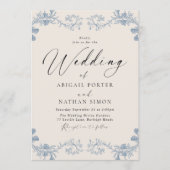 Invitation Vintage Chinoiserie Classic Wedding (Devant)