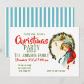 Invitation Vintage Christmas (Devant / Derrière)