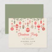 Invitation Vintage christmas ornament (Devant / Derrière)