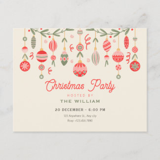 Invitation Vintage christmas ornament