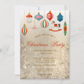 Invitation Vintage Christmas Ornaments Gold Company  (Devant)