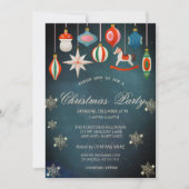 Invitation Vintage Christmas Ornaments Snowflakes Company (Devant)