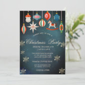 Invitation Vintage Christmas Ornaments Snowflakes Company (Debout devant)