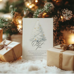Invitation Vintage Christmas Tree   Oh quelle fête