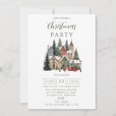 Invitation Vintage Christmas Village (Devant)
