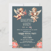 Invitation Vintage Ciel a envoyé Angelic Genre Reveal (Devant)