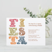 Invitation vintage Cinco de Mayo Fiesta (Debout devant)